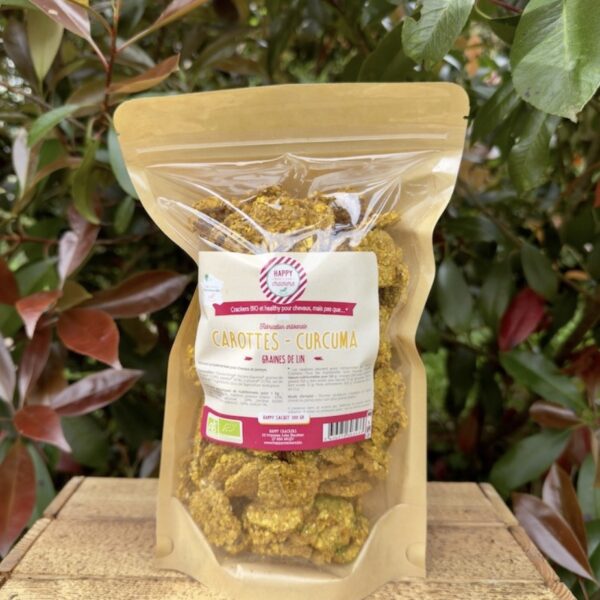 Crackers graines de lin, carottes et curcuma