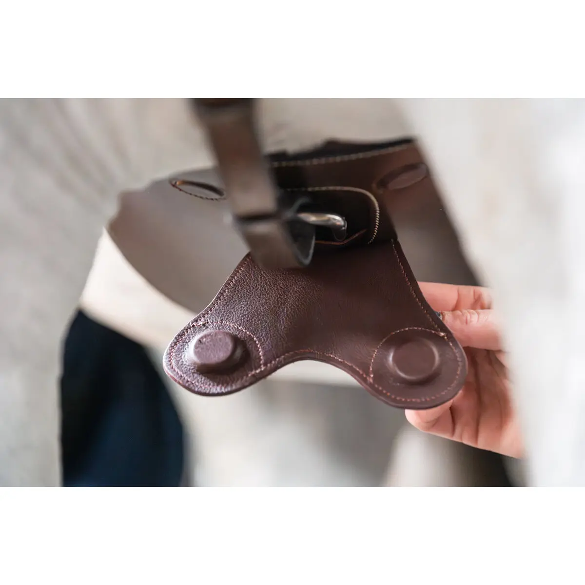 Sangle HFI Magnetic – détail attaches sangle selle cheval
